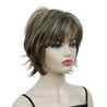 Short Layered Shaggy Full Synthetic Wig Wigs 12TT26 Brown Highlights