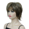 Short Layered Shaggy Full Synthetic Wig Wigs 12TT26 Brown Highlights