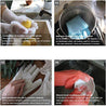 Cleaning sponge gloves, dishwasher gloves, silicone reusable cleaning brushes, heat-resistant cleaning gloves, suitable for household, kitchen cleaning, bathroom, car washing. 1 pair (13.5 inches large)