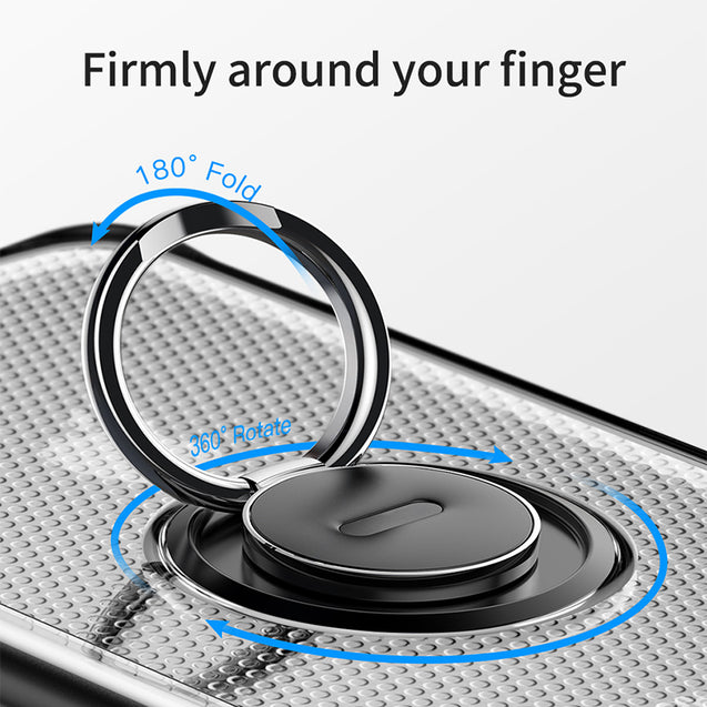 Creative Phone Case For iPhone with Ring Holder Stand Matte Case