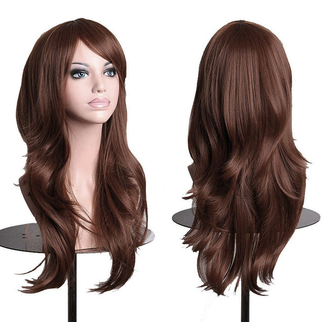 Wigs 28" Long Wavy Hair Heat Resistant Cosplay Wig for Women